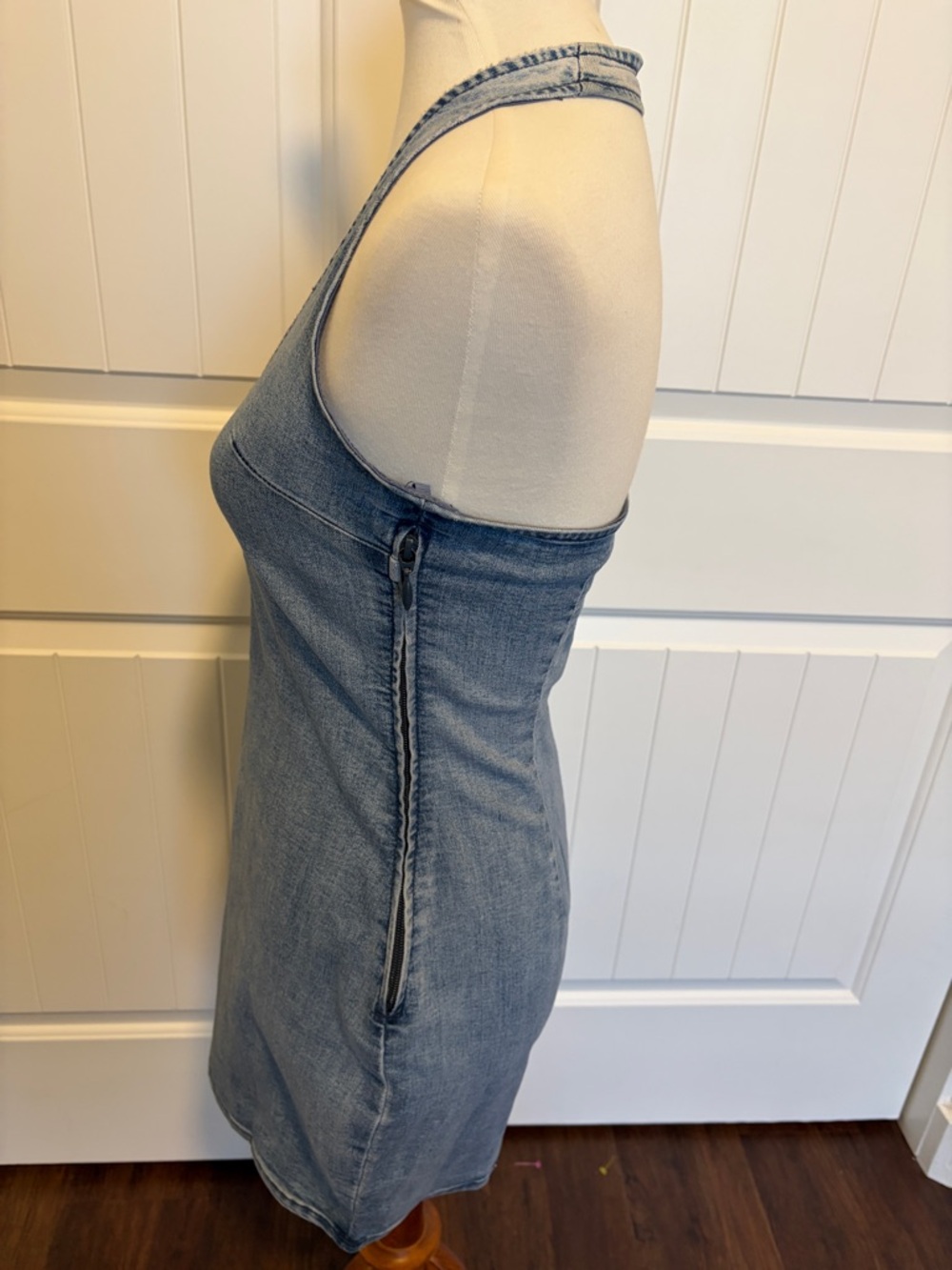 H&M Blue Denim Lace-Up Halter Dress - Picture 4 of 4